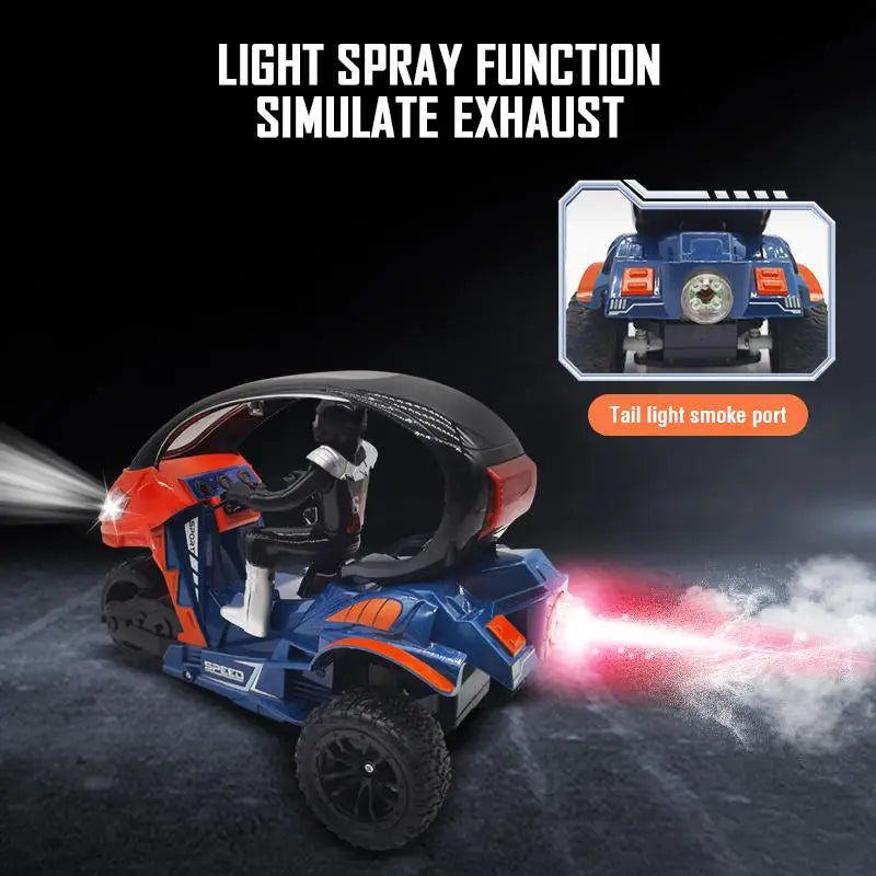 CONUSEA 2.4GHz Remote Control Stunt Tricycle with Spray Function