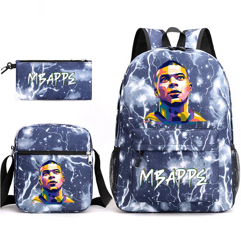 print student backpack set children's school bag shoulder bag pencil case 3-piece set 8