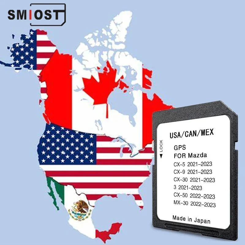 SMIOST Mazda CX-5 CX-9 3 USA CAN MEX Map SD Card &ndash; 2023 GPS CHINA / for 3 CX-5 9 30 50