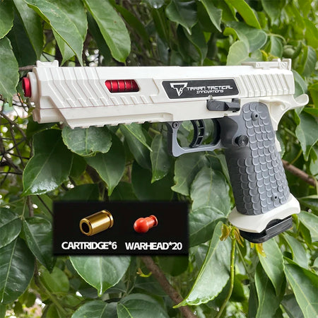 m92 2011 Blowback Shell throwing Empty hanging Continuous shooting Soft Bullet Launcher Toy Gun 2011 white