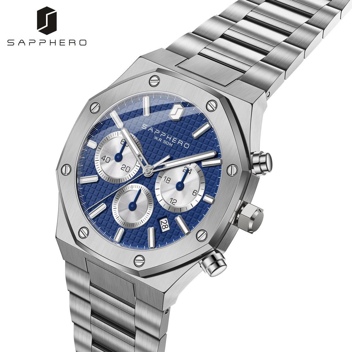 SAPPHERO Men's Watch &ndash; Waterproof Chronograph With Date