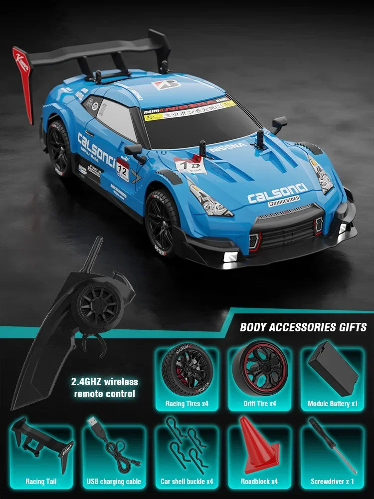 RC Car 4WD 1/14 Remote Control Drift Car &ndash; Speed 50 Km/h blue