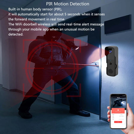 Smart Tuya WiFi Doorbell &ndash; 1080P HD Video Outdoor Battery