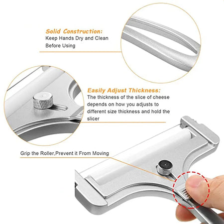 Adjustable Aluminium Alloy Cheese Slicer with Stainless Steel Wire