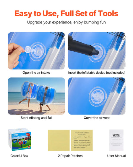 SucceBuy 1Pack 4FT Inflatable Bumper Balls &ndash; Family Fun