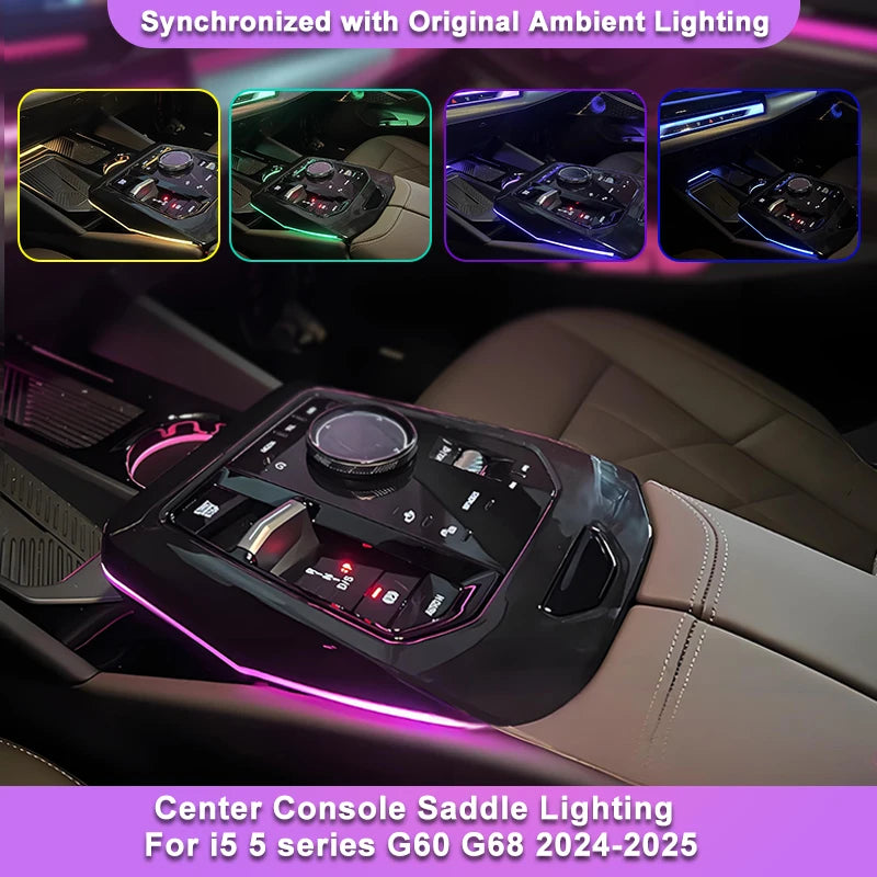 BMW I5 G60 Mittkonsol Sadelljus Med OEM Ambient Sync