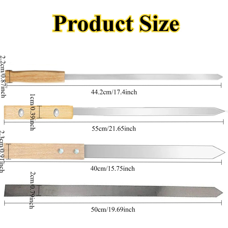 Premium Stainless Steel BBQ Skewers - Perfect for Shish Kebab and Grilling