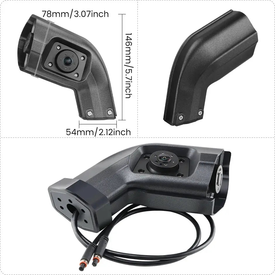 GreenYi New Smart Blind Spot Radar BSD Alarm System Left/Right Long Arm Electronic Mirror Side Camera Dual Lens For Truck Bus by InterCyprus Trading Ltd