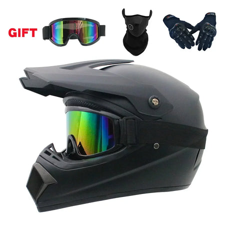 Premium Full Face Off-Road Motorcycle Helmet with 3 Free Gifts