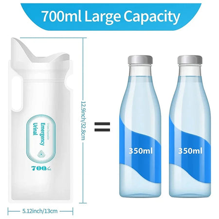 Emergency Car Urine Bag - Leakproof Portable Urinal