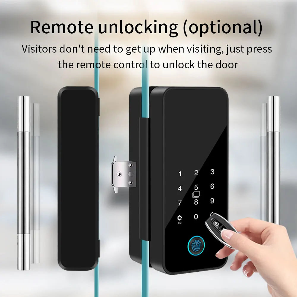 LUCKING DOOR B16-tuya Glass Door Lock &ndash; App Bluetooth Entry