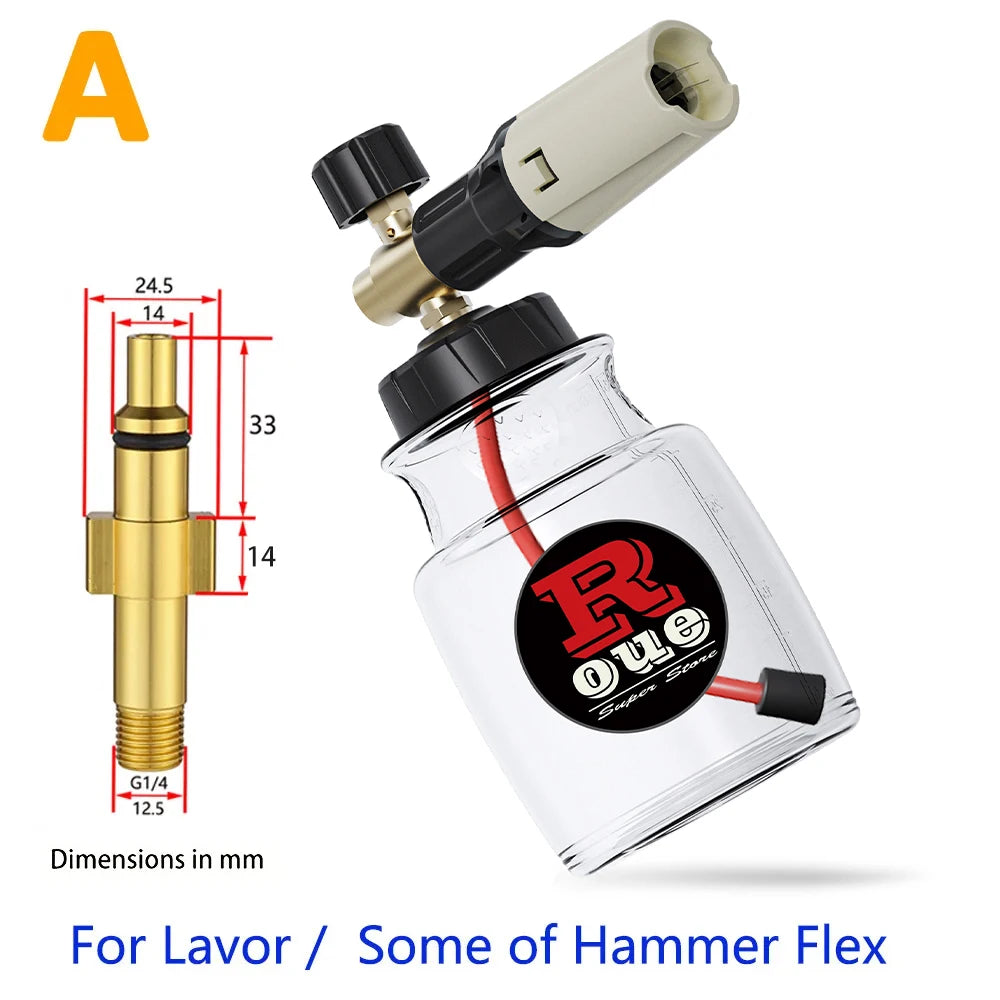 High-Pressure Foam Cannon Soap Generator for Karcher, Nilfisk, Parkside &amp; More For Lavor PARKSIDE