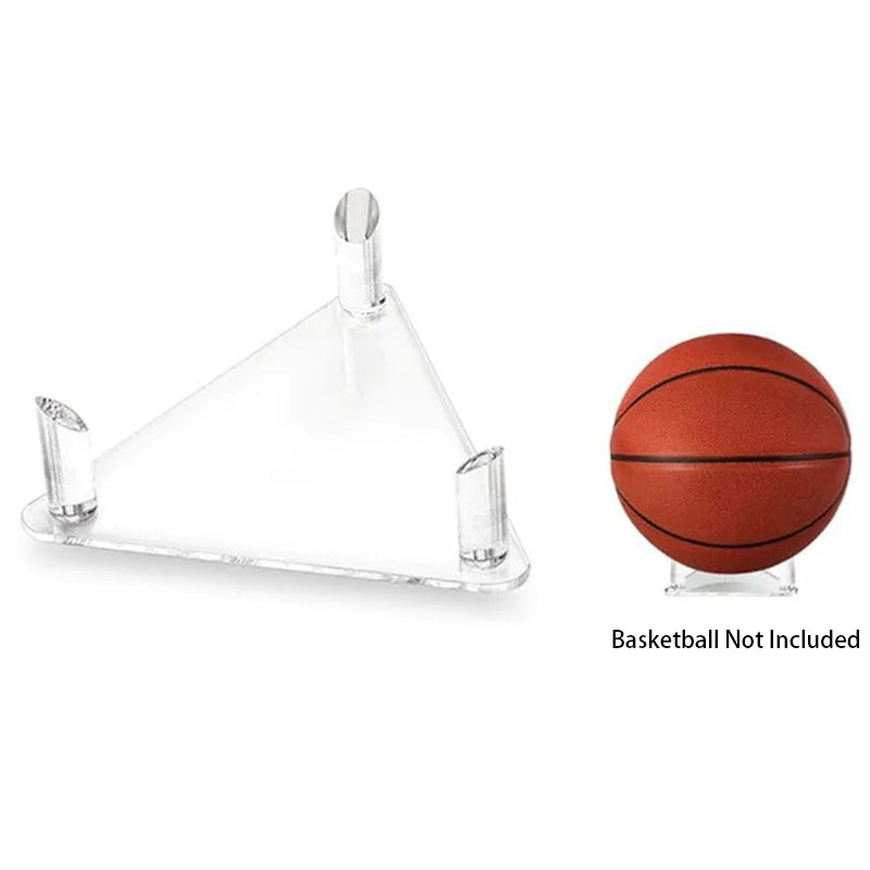 Caurskatāms akrila bumbu displeja statīvs futbolam, basketbolam, futbolam