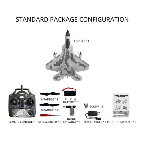 F22 RC Foam Plane &ndash; Ultra Stable Flight With 4K Camera BM16 F22