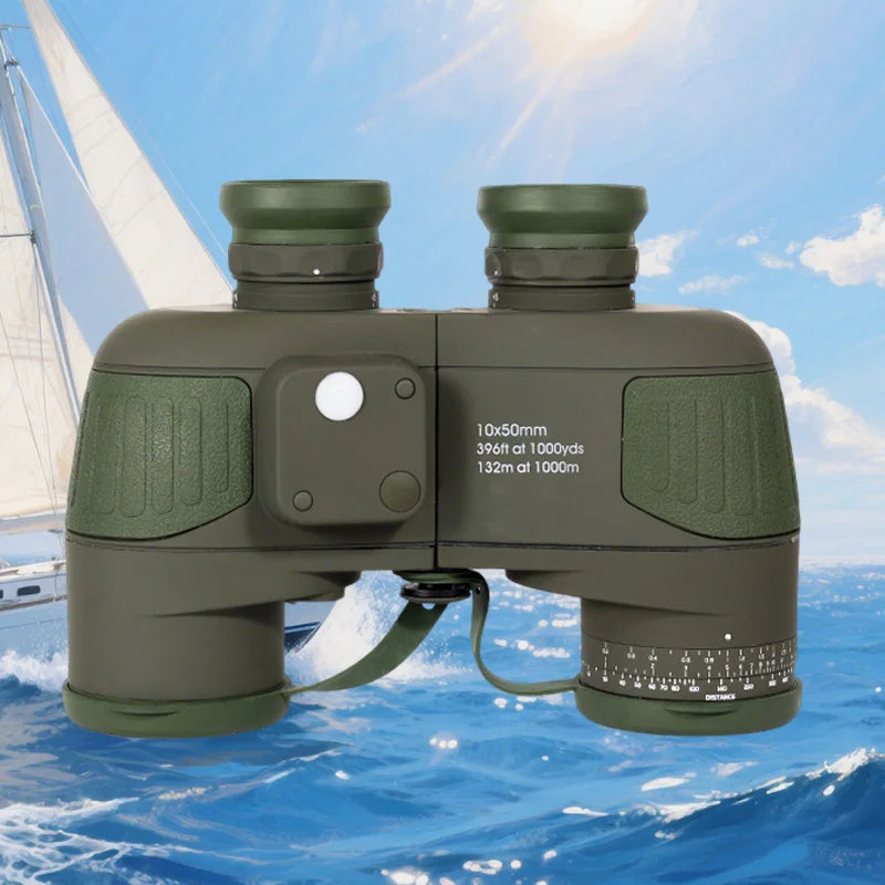 10x50 Marine Military Binoculars &ndash; Waterproof HD BAK4 Prism
