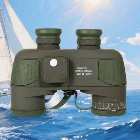 10x50 Marine Military Binoculars &ndash; Waterproof HD BAK4 Prism