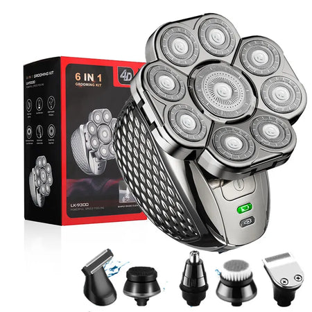 Men's 9-Blade Electric Shaver &amp; 6-in-1 Grooming Kit withbox kit