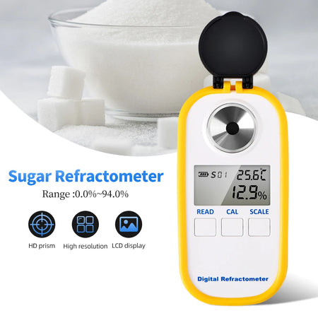 Digital Sugar Refractometer &ndash; Wide Brix Range 0-94 Percent DR102 Sugar 94 Brix