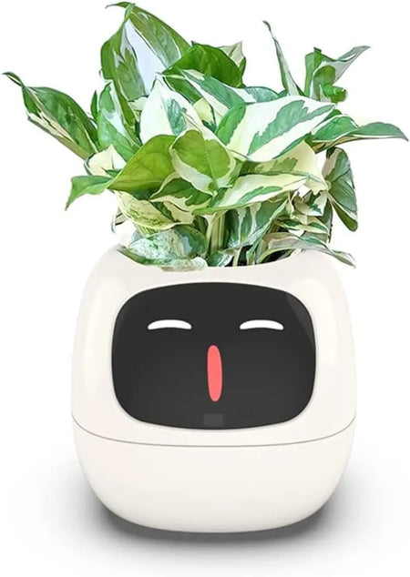 Intelligent Smart Pet Planter with AI Expressions and Sensors White
