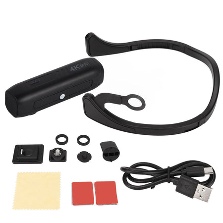 4K Head Mounted Camera &ndash; Waterproof Wearable Design for Outdoor Sports