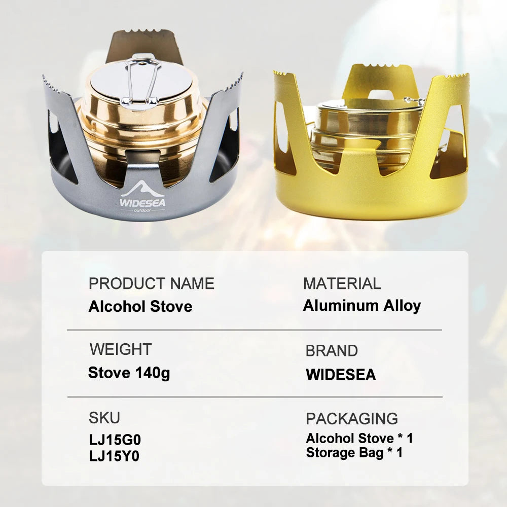 Widesea Mini Ultra-Light Alcohol Stove &ndash; Ultimate Portability for Outdoor Cooking