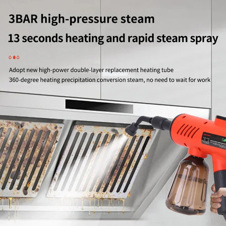 High-Pressure Handheld Steam Cleaner - 1200W for Household &amp; Kitchen