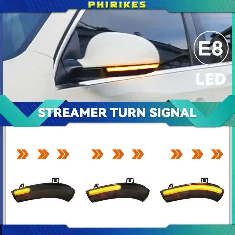 VW Golf 5 MK5 GTI LED Dynamic Turn Signal Mirror Lights 2Pcs