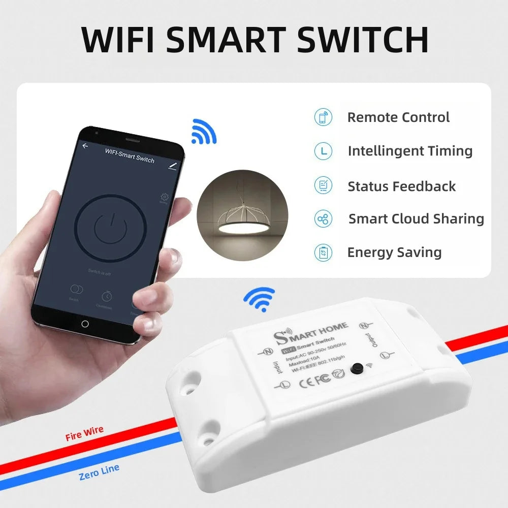 SCRIOR Smart Home Wireless Remote Switch for LED Lights - Compatible with Alexa &amp; Google Home