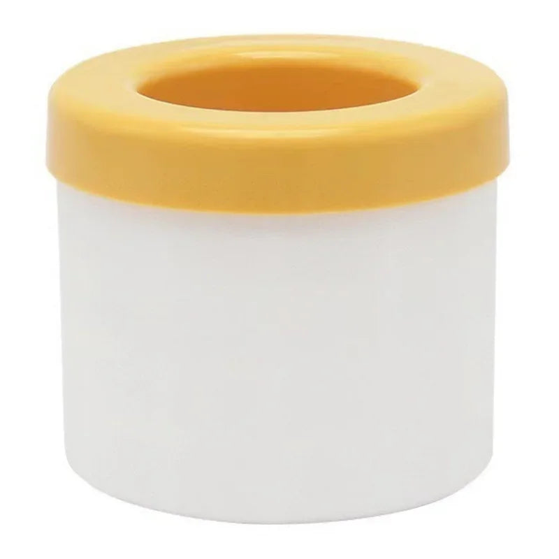 Ice Bucket Cup Mold &ndash; Creative Silicone Ice Maker Yellow