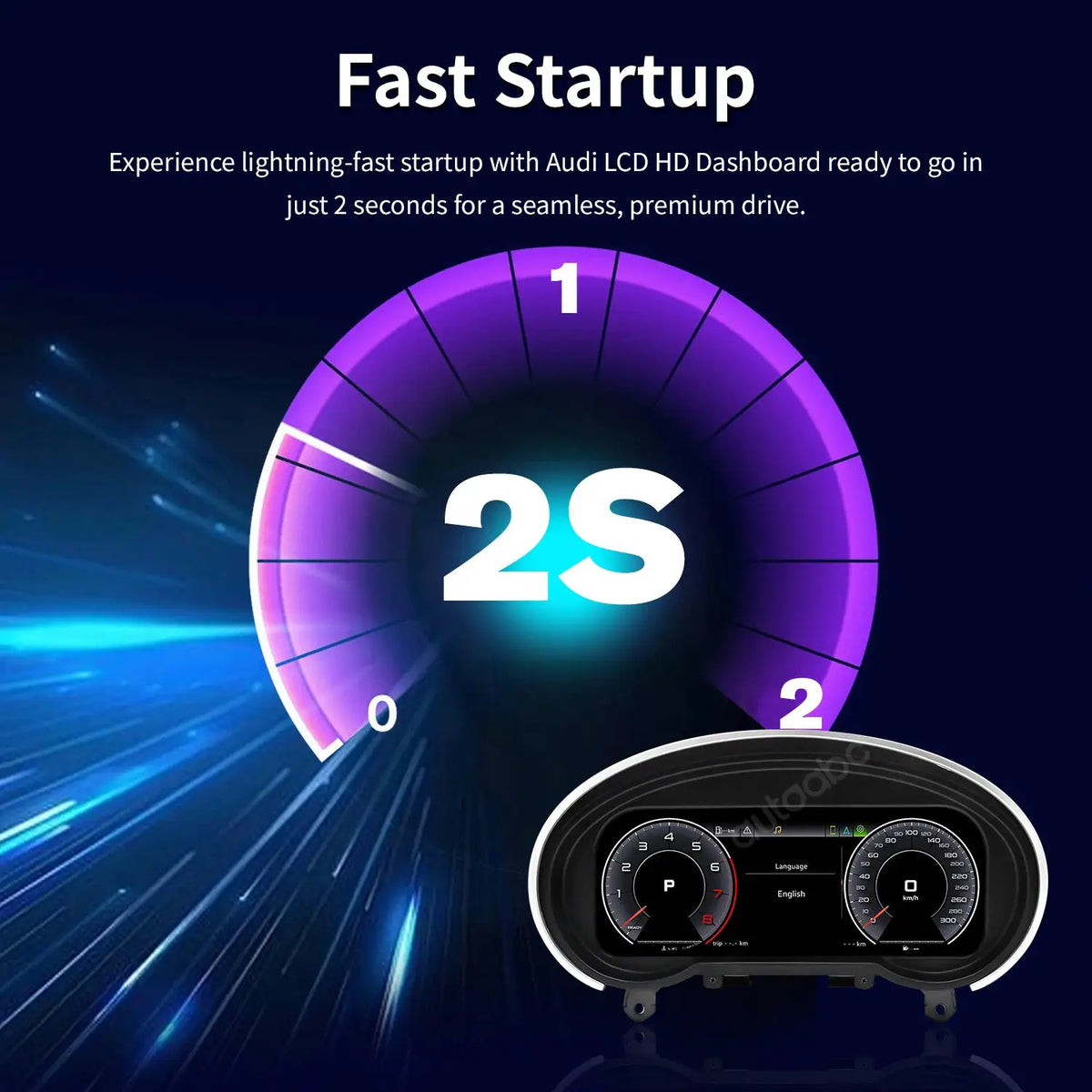 AUTOABC 10.25' LCD Digital Dashboard Cluster Wireless CarPlay Android Auto FOR AUDI TT 2008-2014 year Screen mirroring function by InterCyprus Trading Ltd