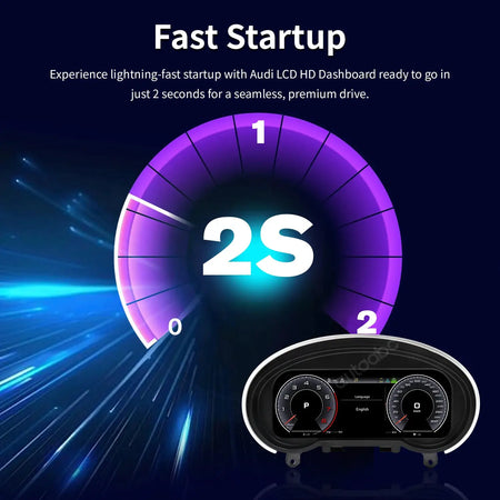AUTOABC 10.25' LCD Digital Dashboard Cluster Wireless CarPlay Android Auto FOR AUDI TT 2008-2014 year Screen mirroring function by InterCyprus Trading Ltd