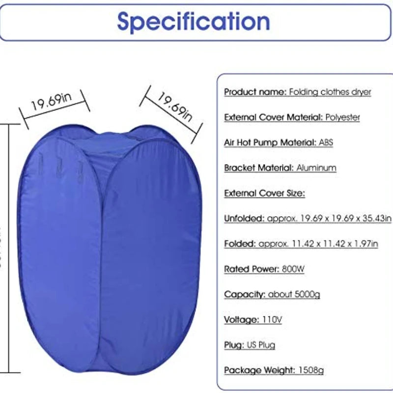 Portable Electric Clothes Dryer Folding Travel &ndash; Fast Drying