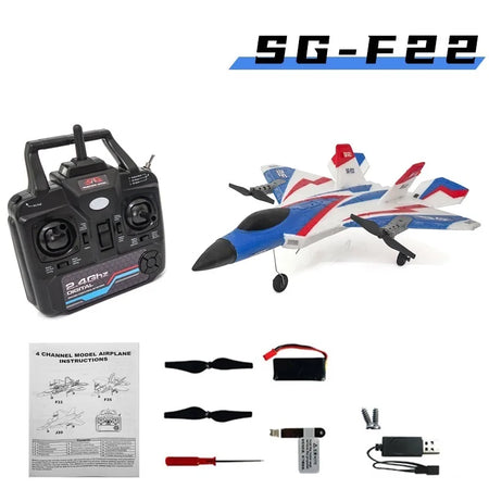 JIKEFUN F22 RC Stunt Plane with 4K Camera and 6G Auto Stabilisation SG F22