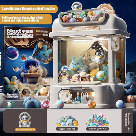 Claw Machine For Kids Doll Toy Mini Crane &ndash; Light Music white standard