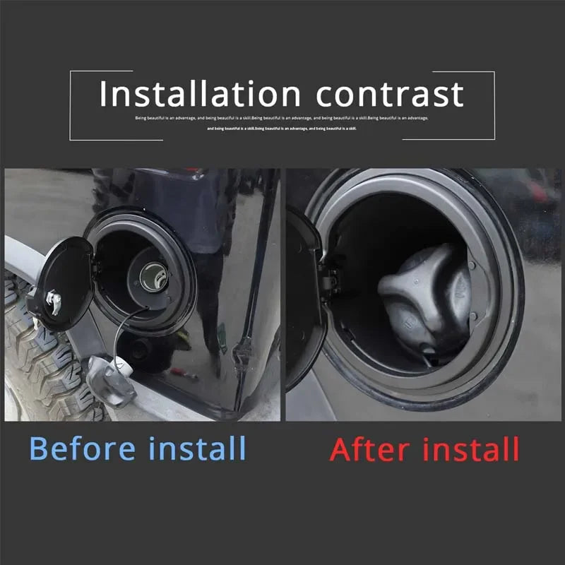 Hummer H2 bränslelock ABS aluminium stöldskyddslås lock svart