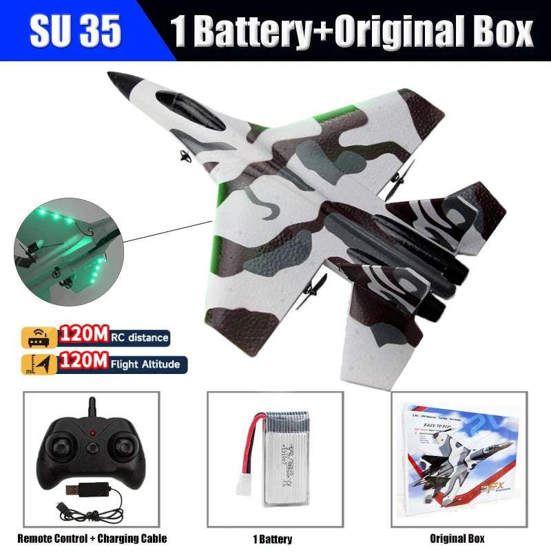 SU35 RC Plane F22 K500 MAX &ndash; Easy 2.4G Control Foam Glider RX620 Camouflage