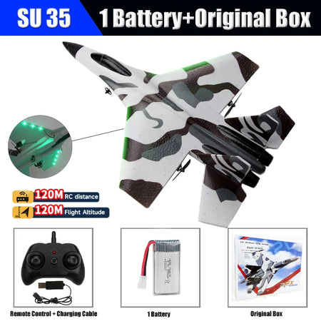 SU35 RC Plane F22 K500 MAX &ndash; Easy 2.4G Control Foam Glider RX620 Camouflage
