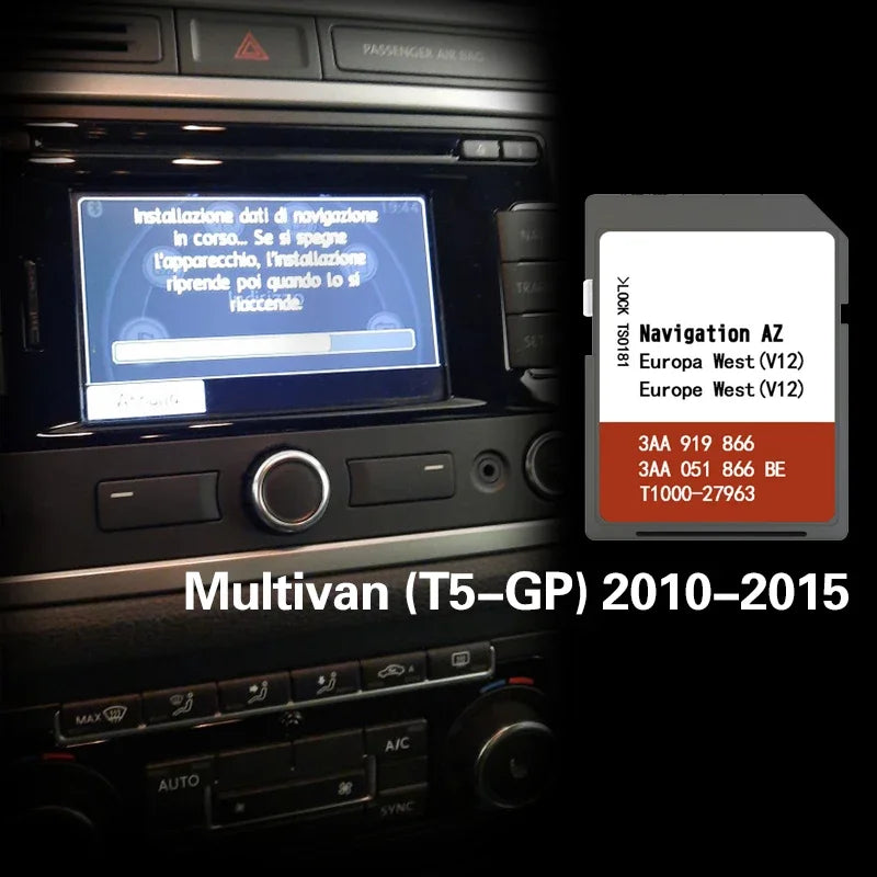 VW Multivan T5 GP RNS315 Western Map SD Card &ndash; 8GB Memory CHINA / Multivan (T5-GP)