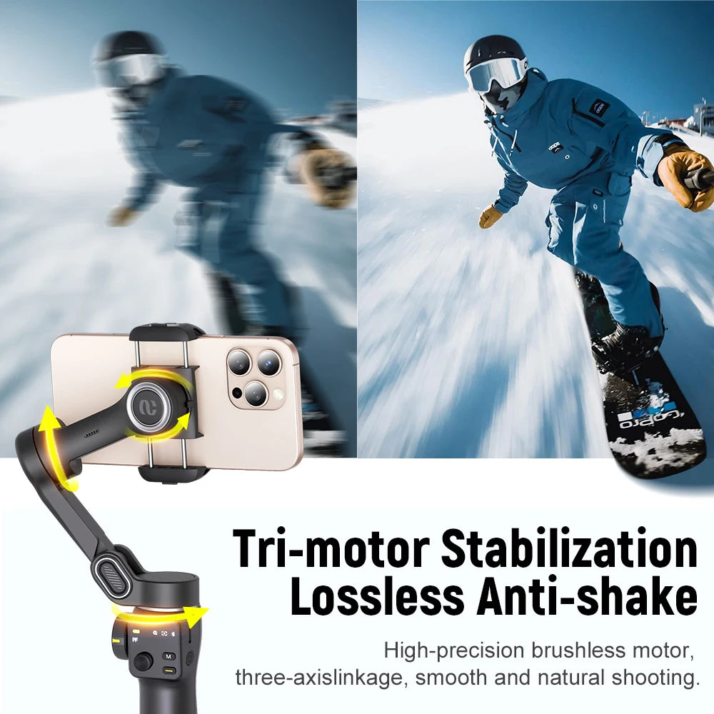 AOCHUAN Handheld Gimbal Stabilizer &ndash; Smooth Face Tracking for Perfect Selfies