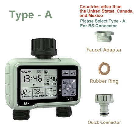 Eshico HCT-326 Garden Irrigation Timer &ndash; Dual Outlet POP4-HCT-326-BS