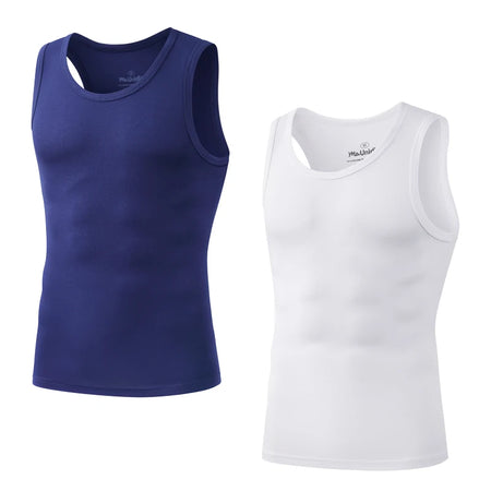 Men's Bamboo Fiber Compression Tank Tops - 2 Pack
