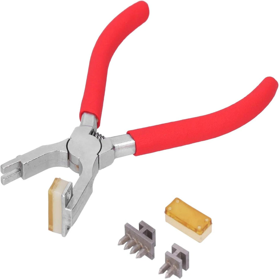 Clește perforator cu formă de romb cu mâner din piele pentru proiecte DIY de precizie