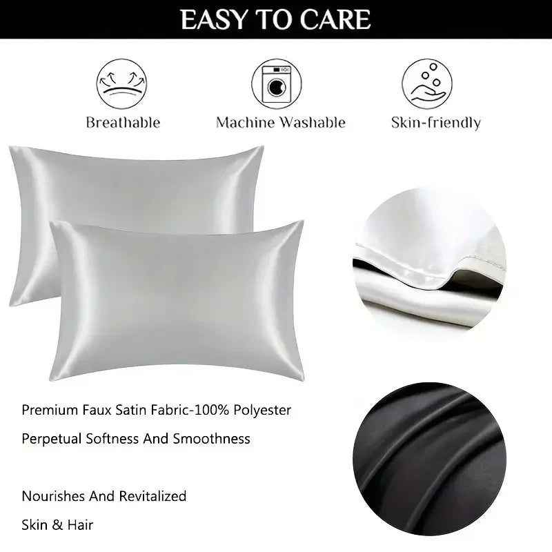 2pcs Silk Pillowcase &ndash; Luxurious Satin Feel