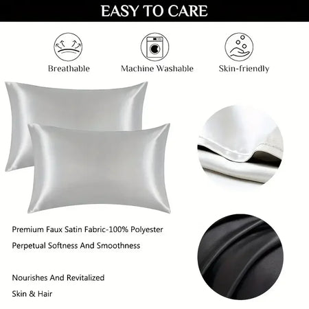 2pcs Silk Pillowcase &ndash; Luxurious Satin Feel