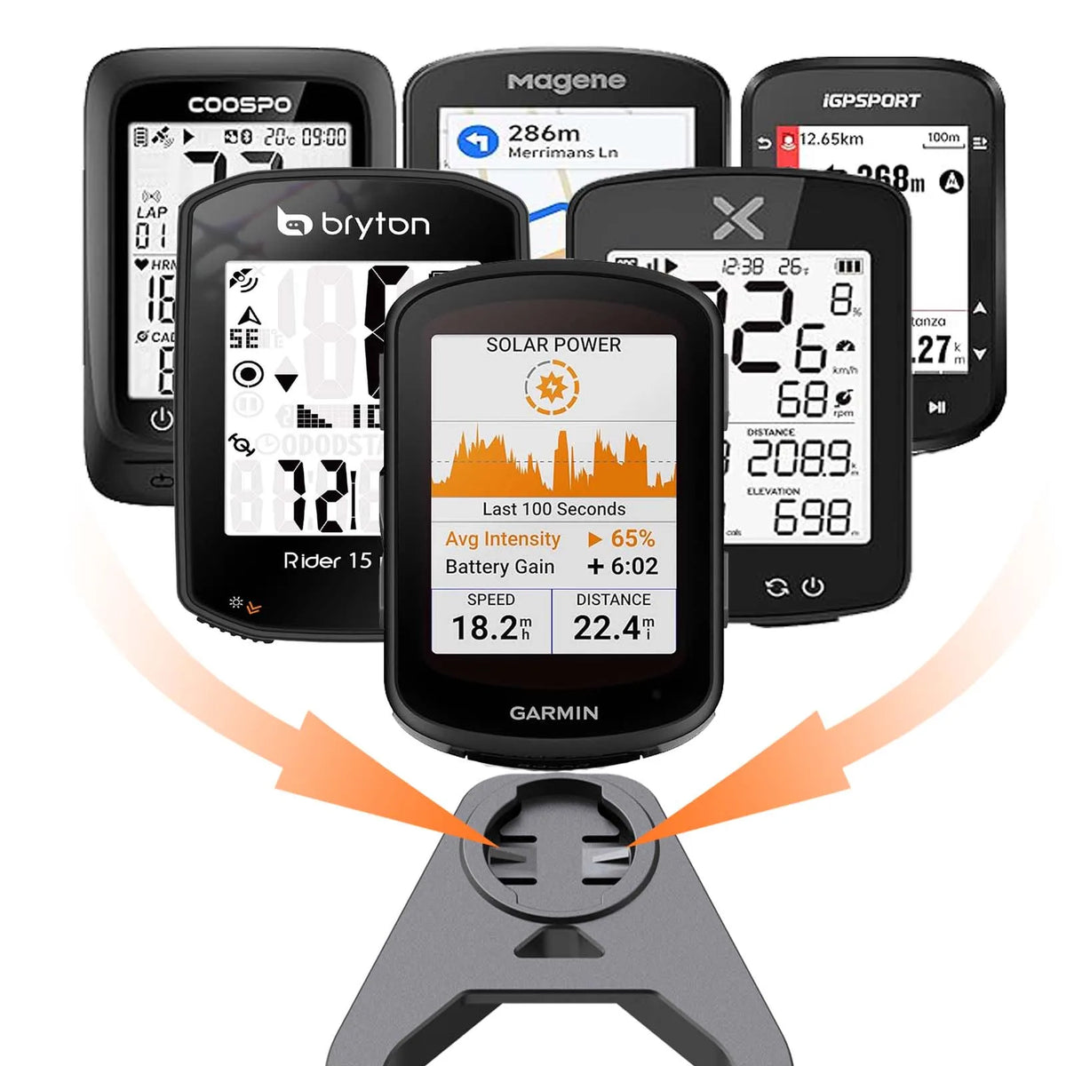 Bicycle Computer Mount Extension Bracket &ndash; Versatile Gopro Connection Interface