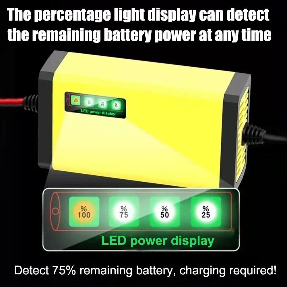 InterCyprus 29635 Car Battery Charger &ndash; LCD Display