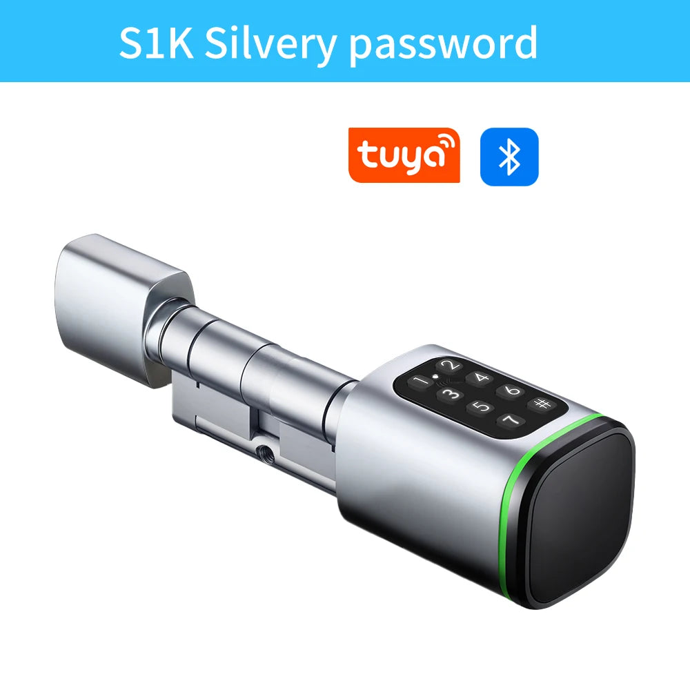 Tuya BLE Smart Electronic Door Lock &ndash; Biometric Unlock S1K-slivery / 35 and 35