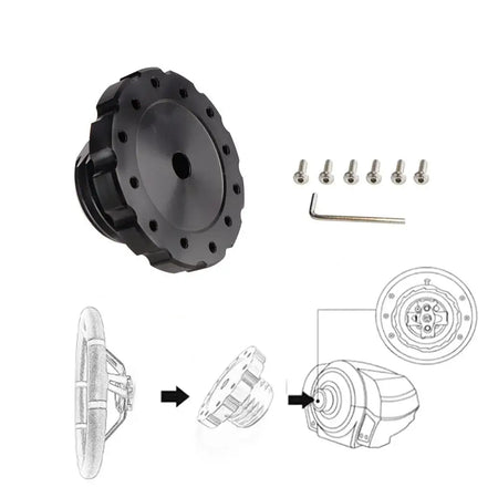 Game Steering Wheel Adapter Connection Kit For Thrustmaster TXT300 T500TS RS-QR032 Replacement Car Accessorie Aluminum Red/Black by InterCyprus Trading Ltd
