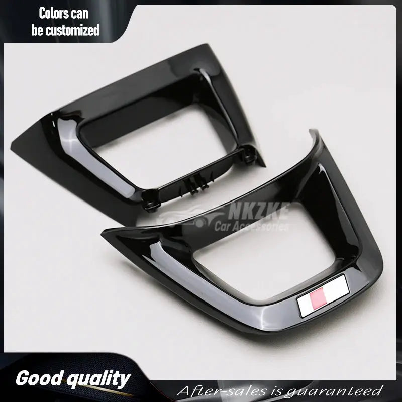 Steering Wheel Bottom Logo Frame Suitable For Audi Q5L, Q7, Q8, Original Silver, Modified Black, Car Accessories by InterCyprus Trading Ltd