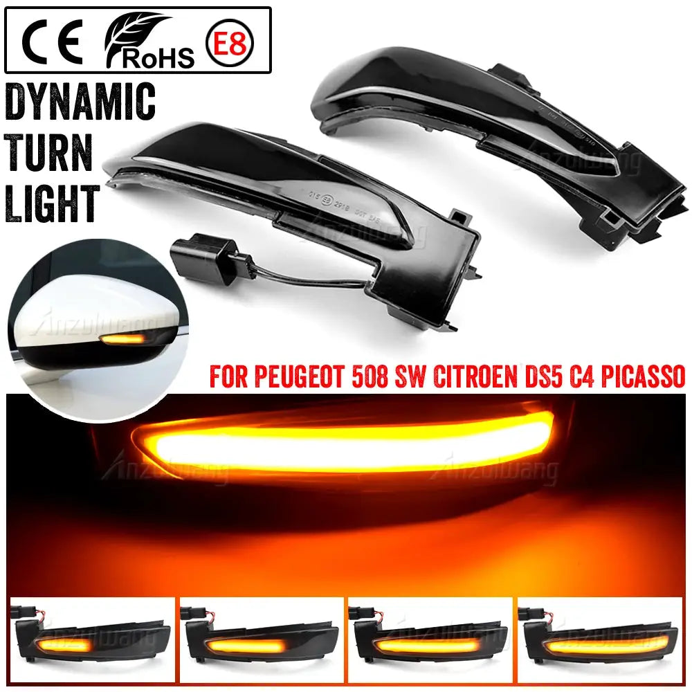 Dynamic LED Turn Signal Light for Peugeot Citroen 508 SW by InterCyprus Trading Ltd